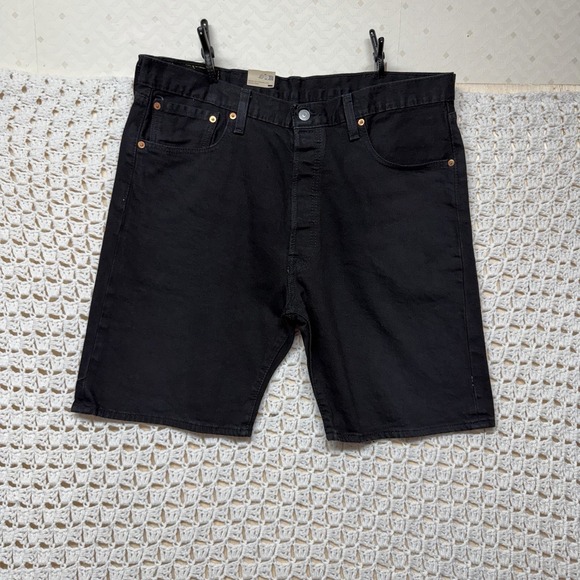 Levi's Other - Levi's 501 Black Jean Denim Shorts Mens 38X 8"Inseam Button Fly NWT